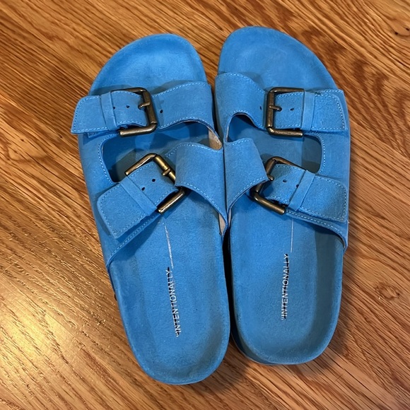 Free People x Intentionally Rule Breaker Suede Sandals  Size 8 NIB - Picture 12 of 12